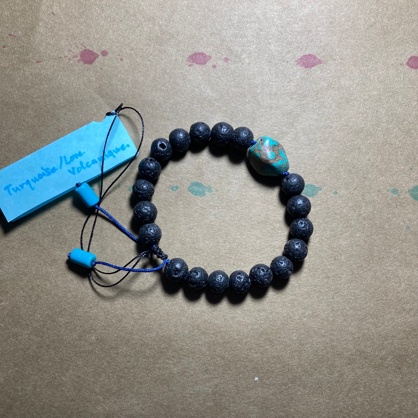 Bracelet Turquoise/Lave Volcanique