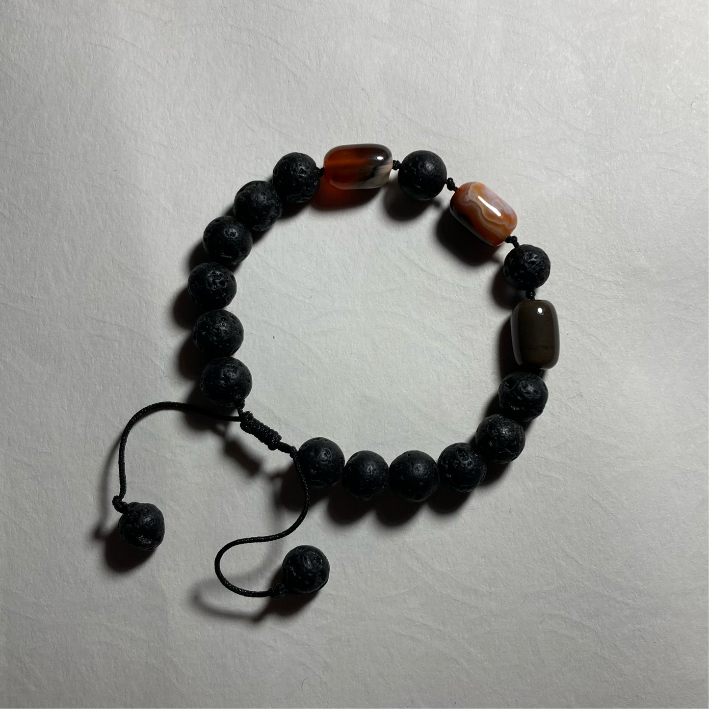 Bracelet Lave Volcanique/Agate