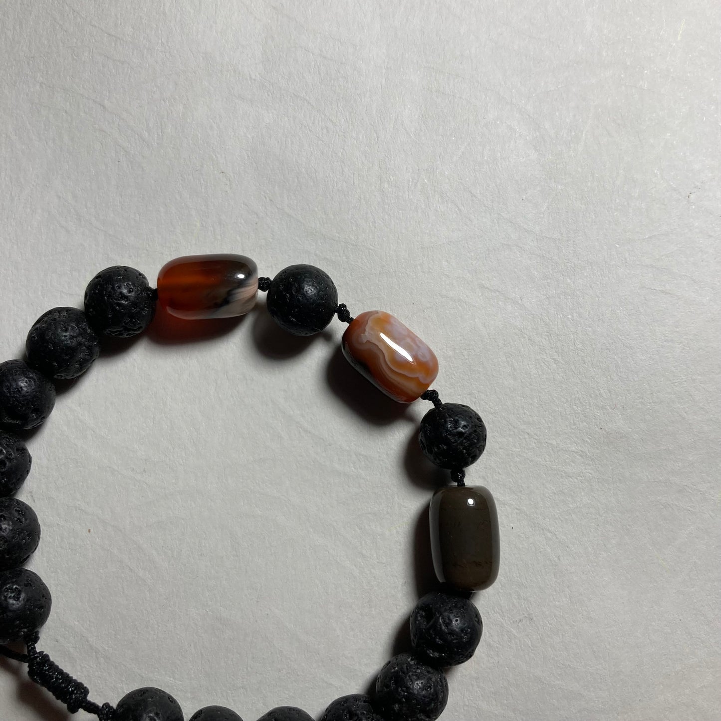 Bracelet Lave Volcanique/Agate