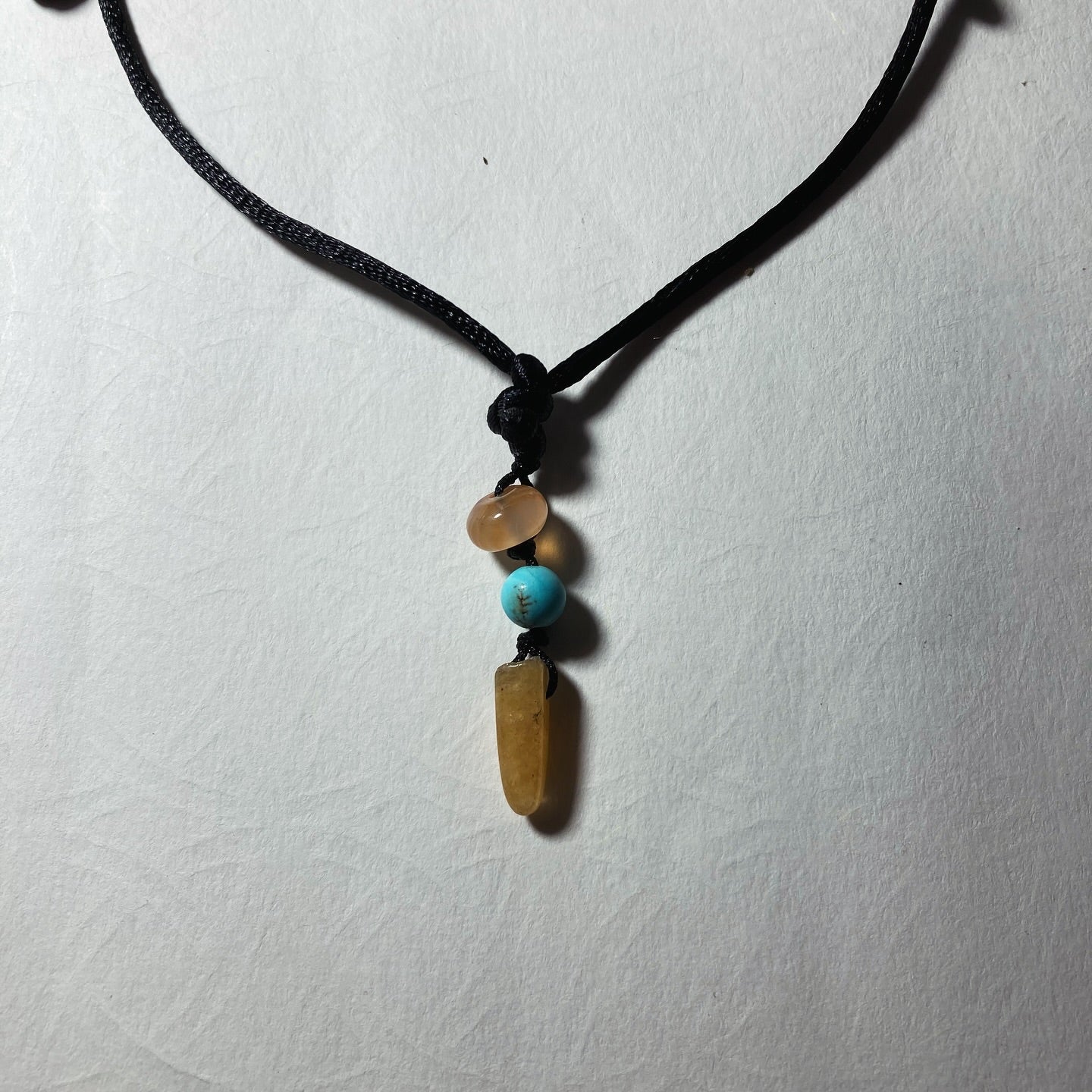 Collier Aventurine jaune/Turquoise