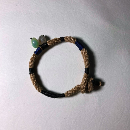 Bracelet Tibétain Amazonite/Quartz rutile