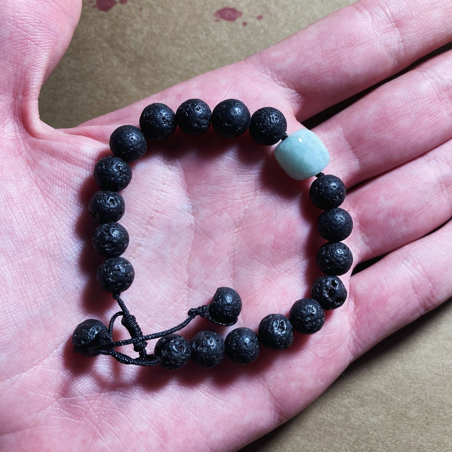 Bracelet Amazonite/Lave volcanique