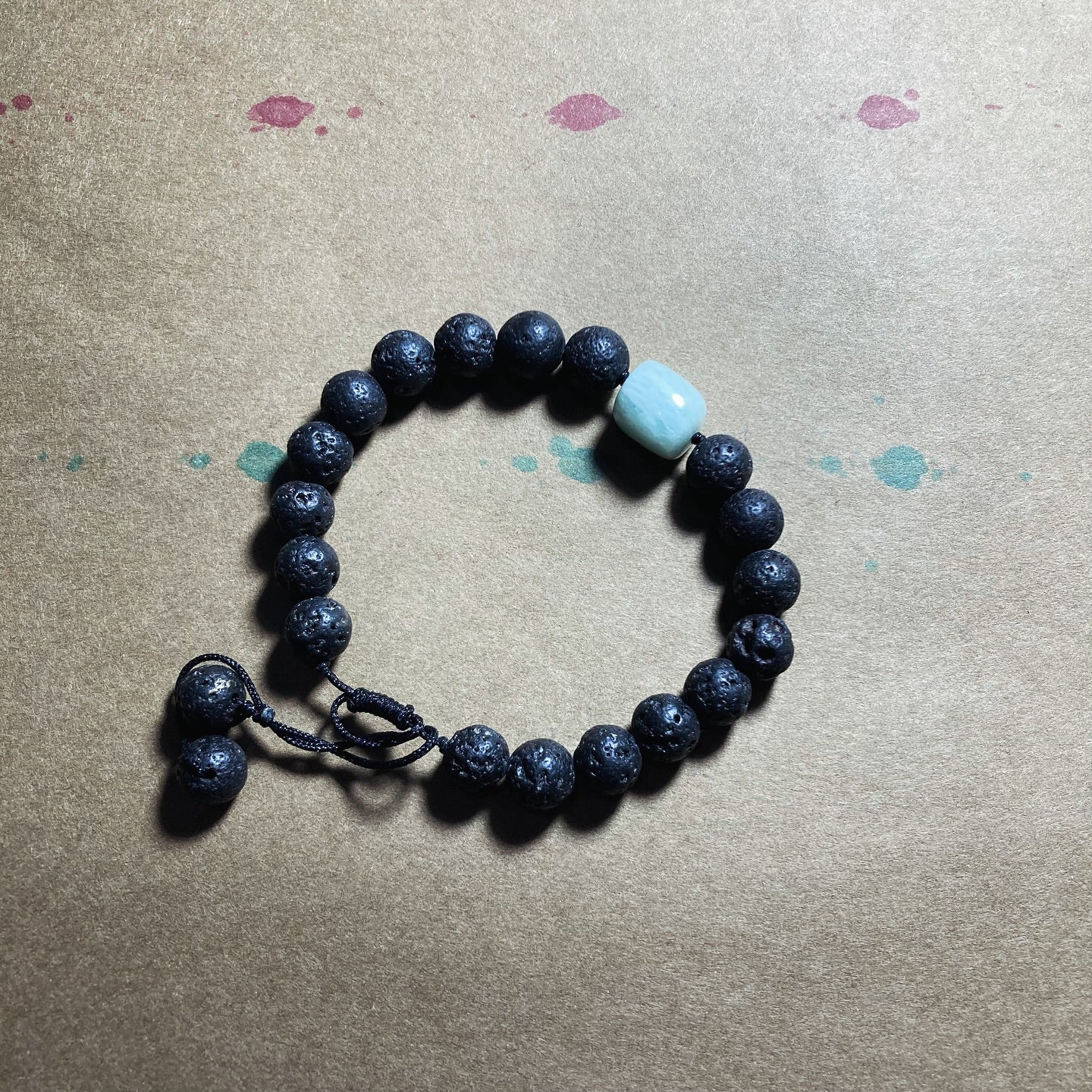 Bracelet Amazonite/Lave volcanique