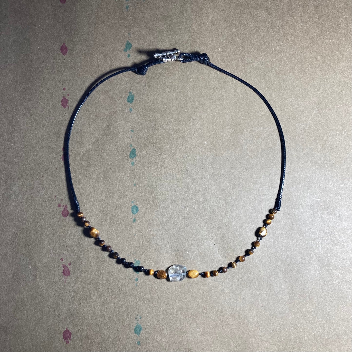 Collier Oeil de tigre/Citrine