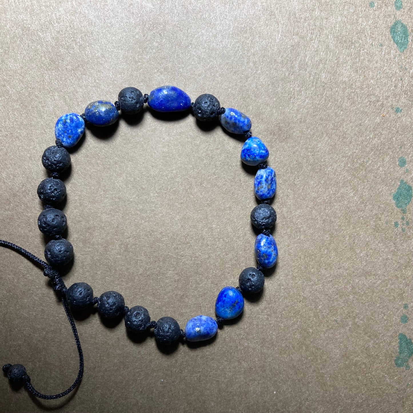 Bracelet Lapis-lazuli/Lave Volcanique