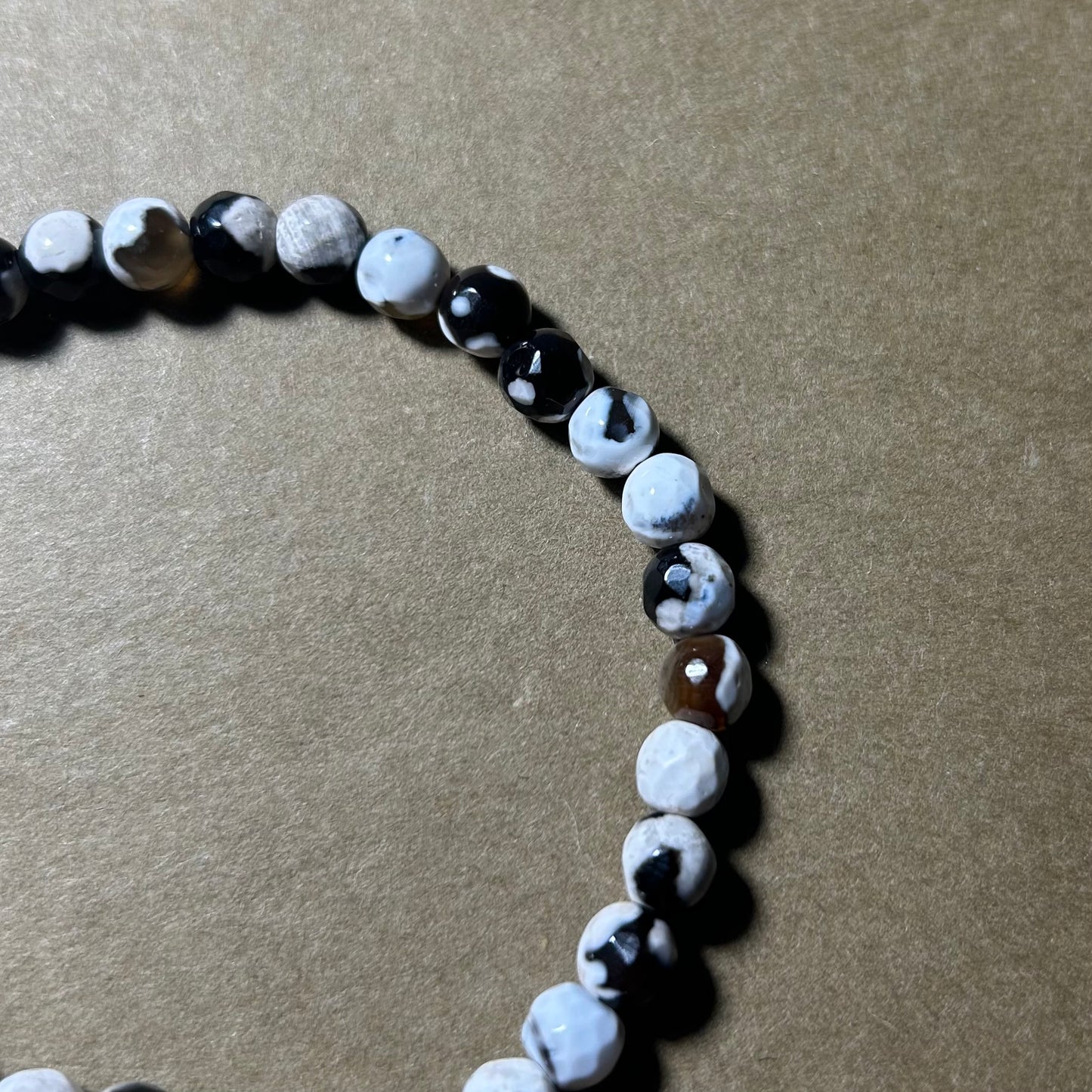 Bracelet Agate Facetté/Turquoise (🧲).