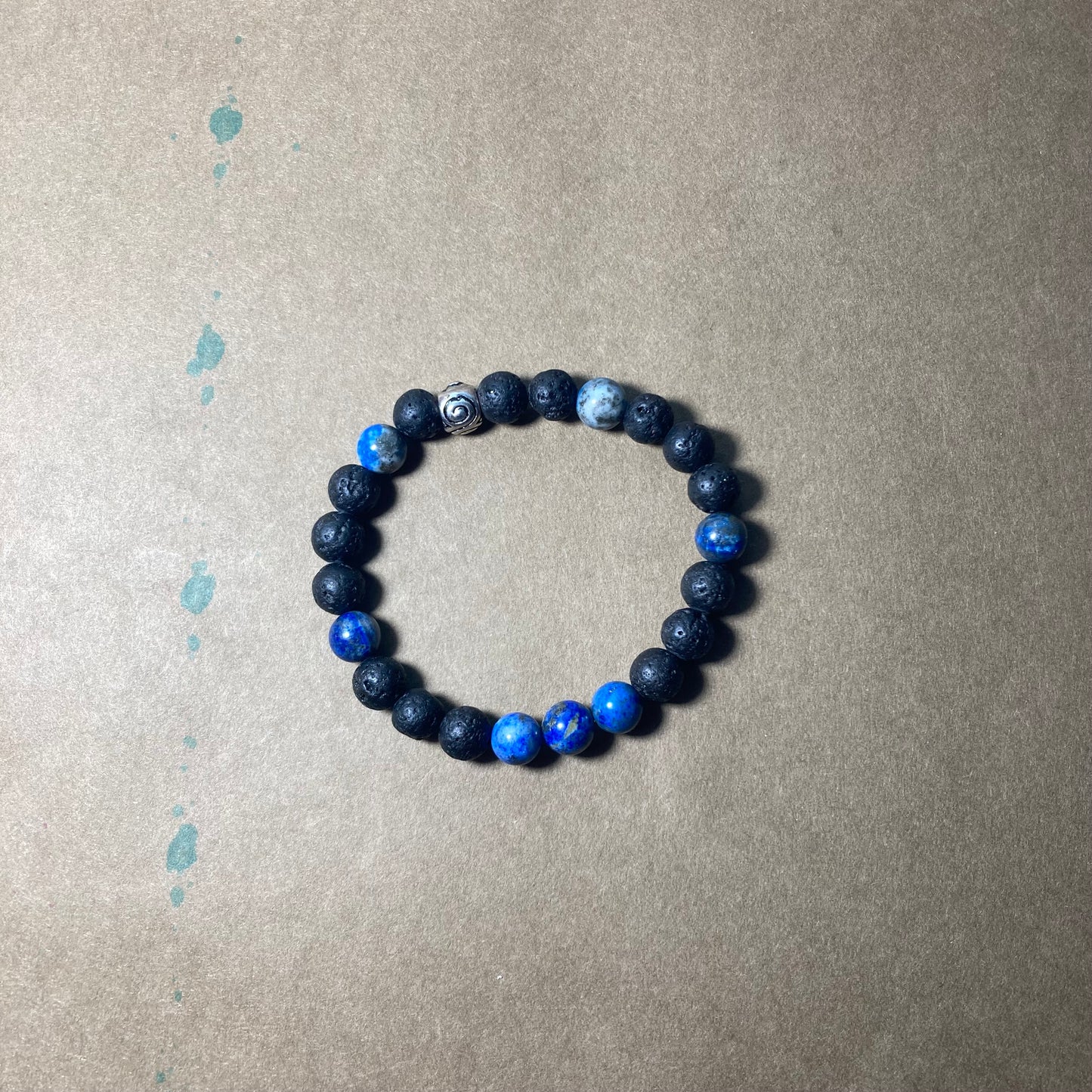 Bracelet Lapis-lazuli/Lave Volcanique