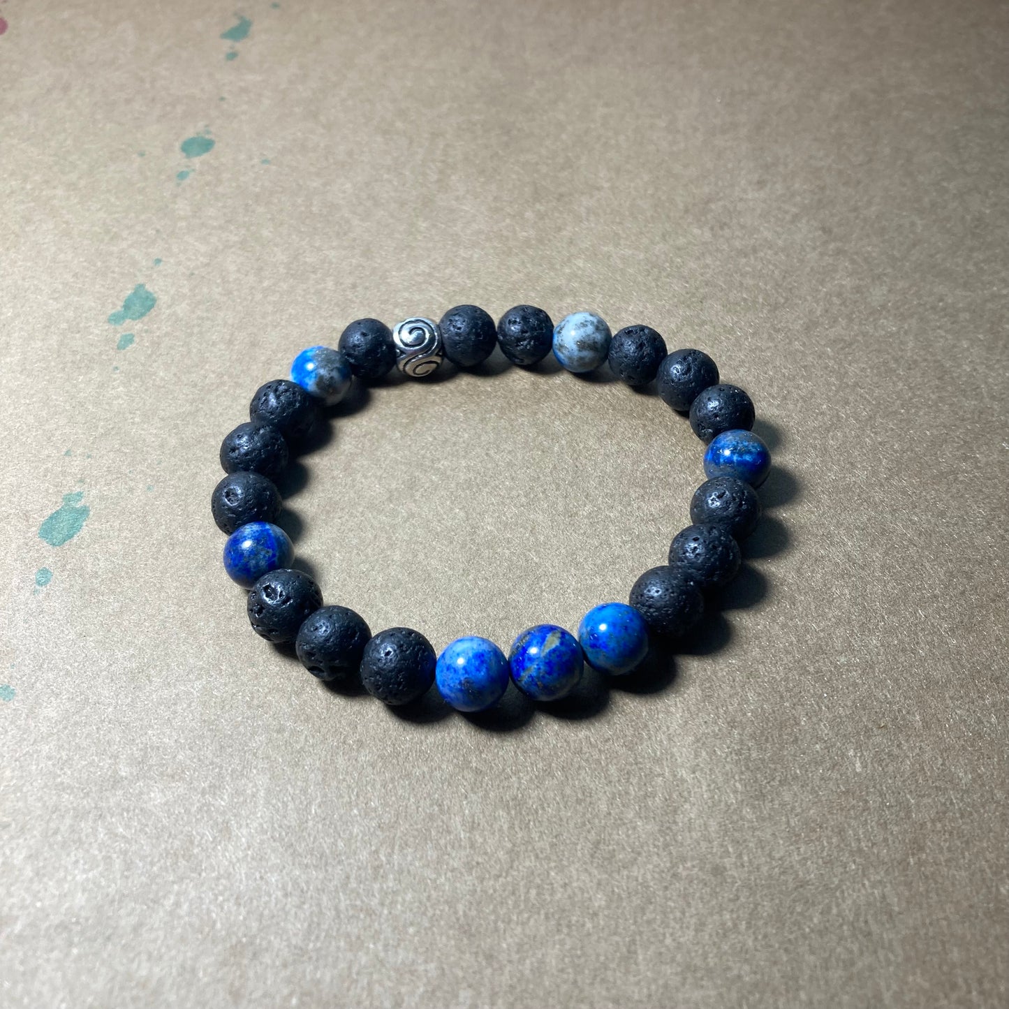 Bracelet Lapis-lazuli/Lave Volcanique