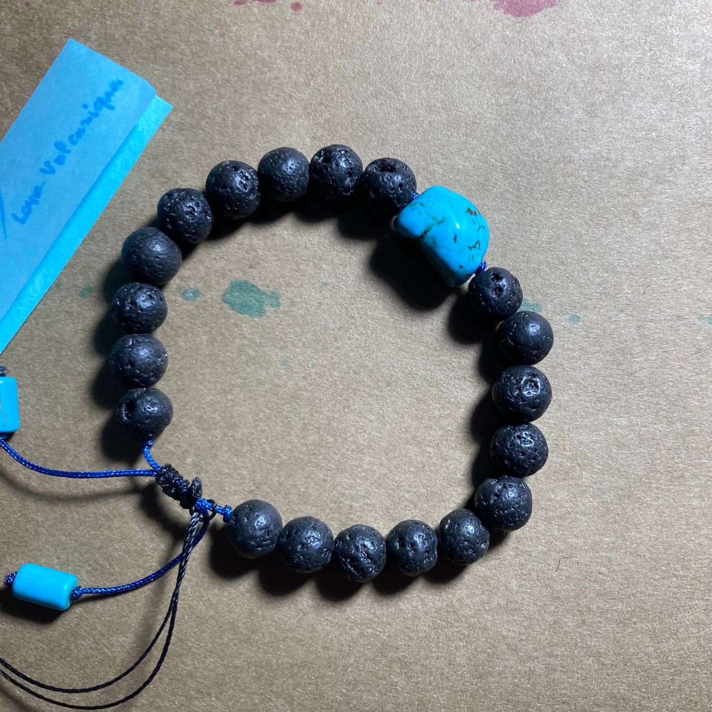 Bracelet Turquoise/Lave Volcanique